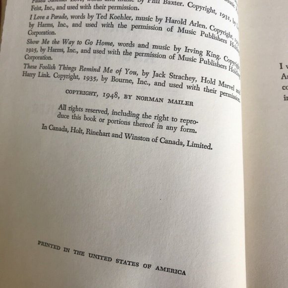 The Naked And The Dead BY NORMAN MAILER FROM 1948 Hardcover Book Vintage - Picture 6 of 12